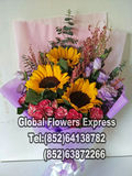 向日葵花束-SGPB202-新加坡生日祝福花束新加坡探望送花新加坡當地鮮花速遞服務