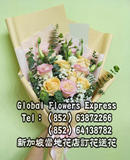 SGPVDAY609-always love-9 stalks roses bouquet ， 2.14 send flowers to Singapore 